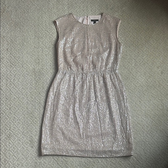 J. Crew Pink Sequin Cocktail Dress Size 6 - Picture 3 of 9